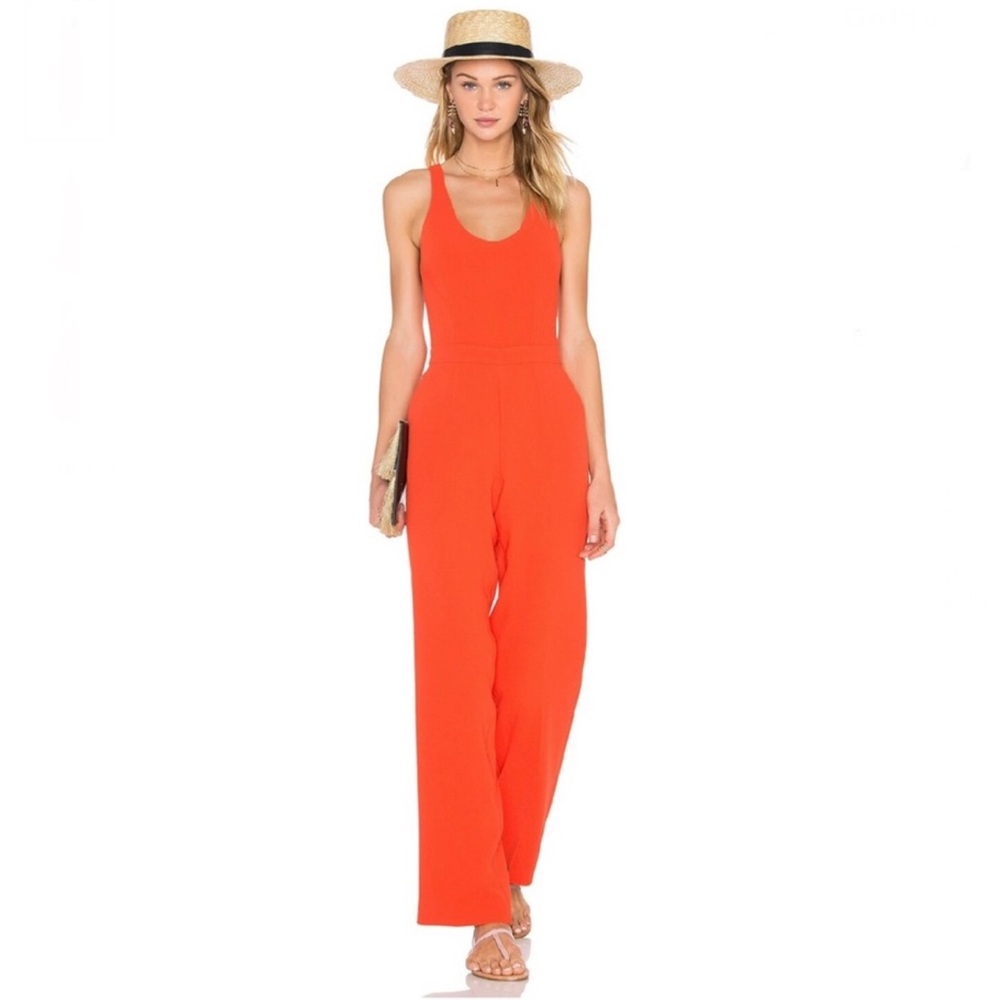 NWOT Trina Turk Orange/Red Golda Jumpsuit Size 2